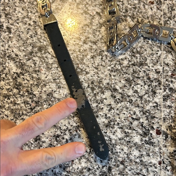Silver and Black Women's Chain Belt - Picture 7 of 7